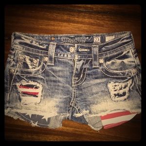 American Flag Miss Me shorts size 23 NWOT size 0